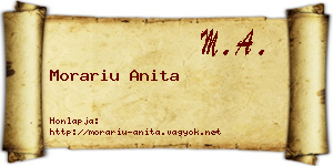 Morariu Anita névjegykártya